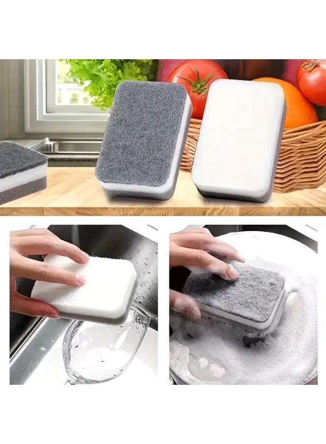 م اكس م إسفنجات الميلامين السحرية، وسادات تنظيف مزدوجة الجوانب للأطباق والأطباق والمطبخ والحمام (10) - Image 2